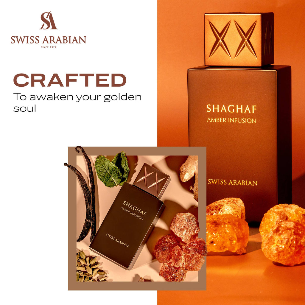 Swiss Arabian Shaghaf Amber Infusion EDP for Unisex 75ml