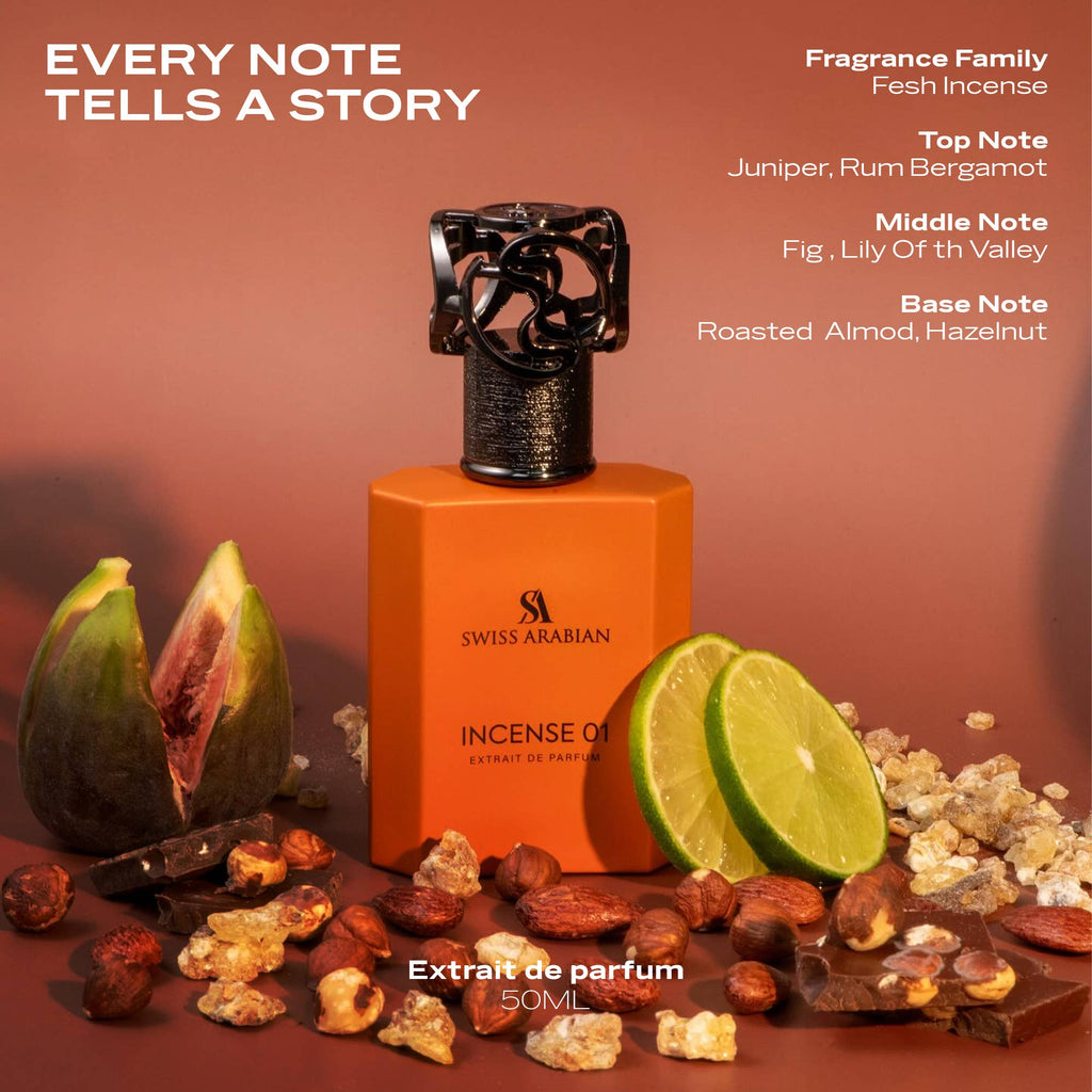 Swiss Arabian Incense 01 Extrait de Parfum for Unisex 50ml