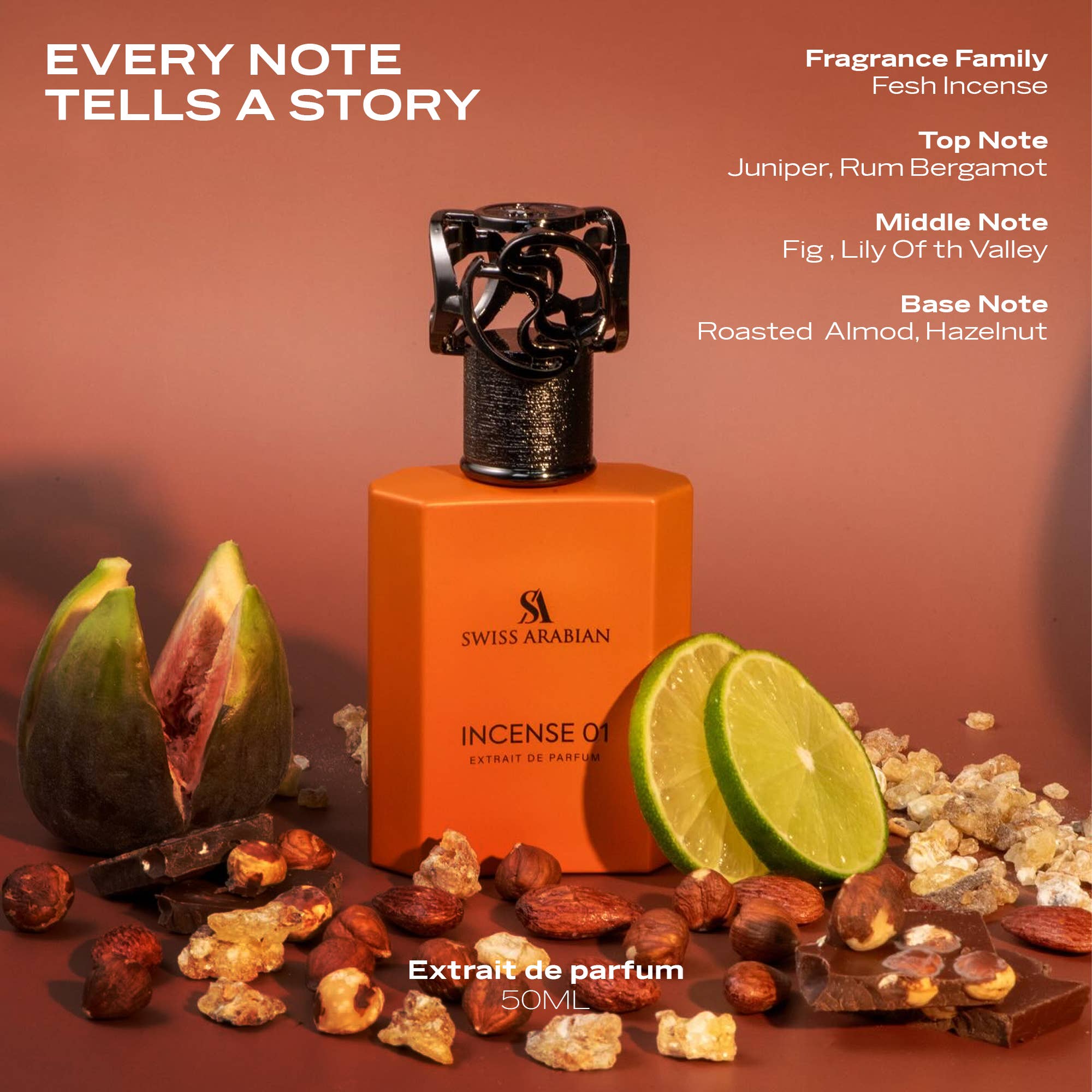 Swiss Arabian Incense 01 Extrait de Parfum for Unisex 50ml