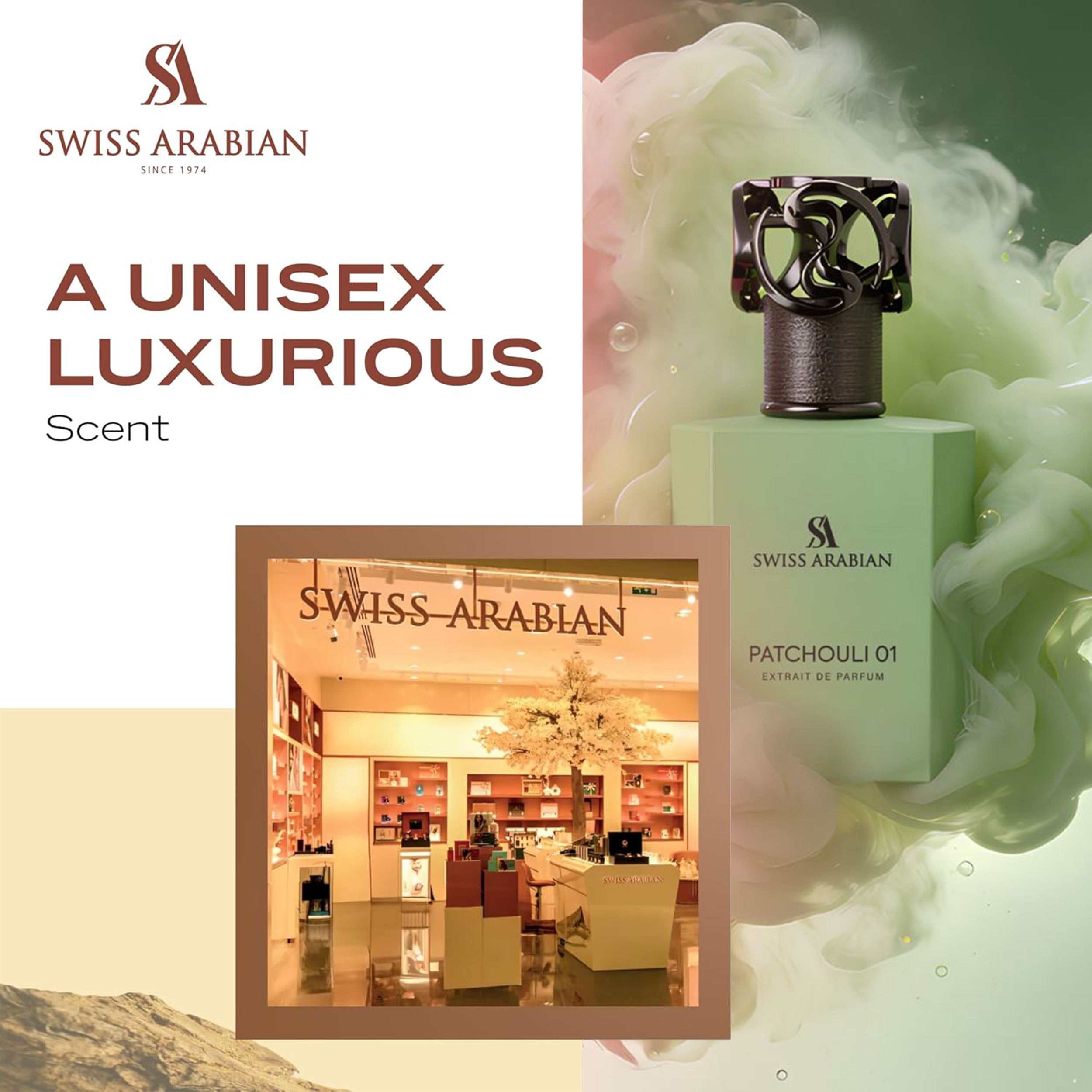 Swiss Arabian Patchouli 01 Extrait de Parfum for Unisex 50ml