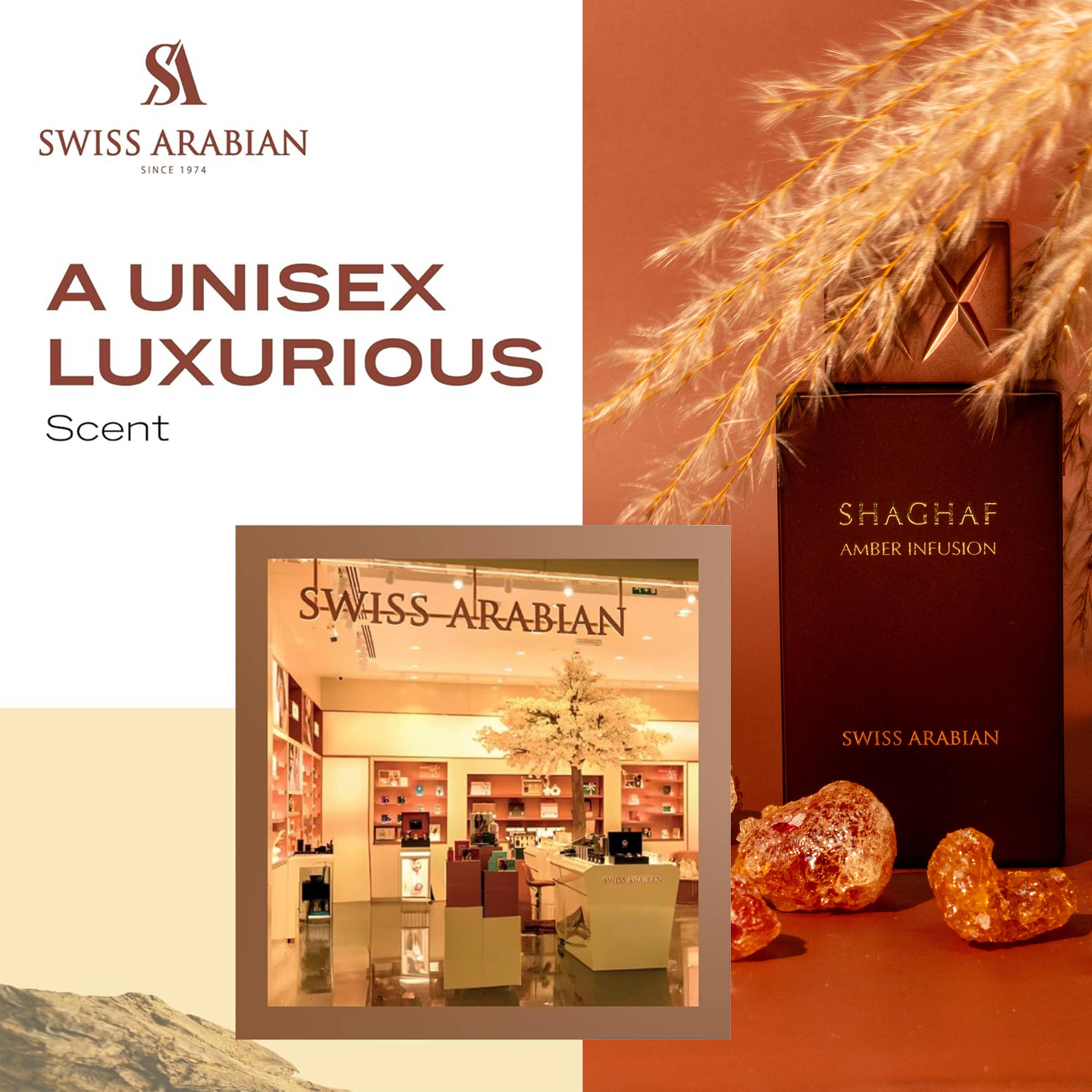 Swiss Arabian Shaghaf Amber Infusion EDP for Unisex 75ml